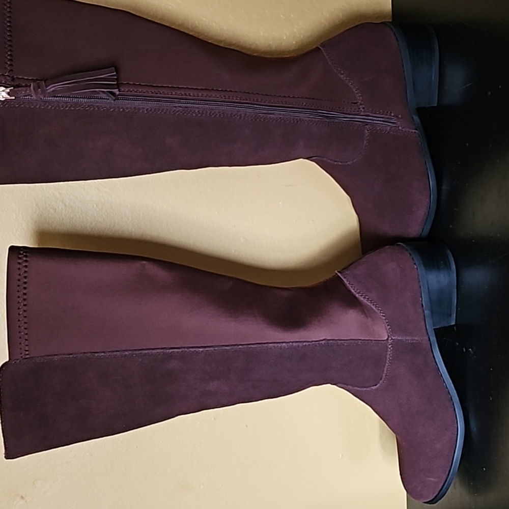 Women's knee-high, suede boots